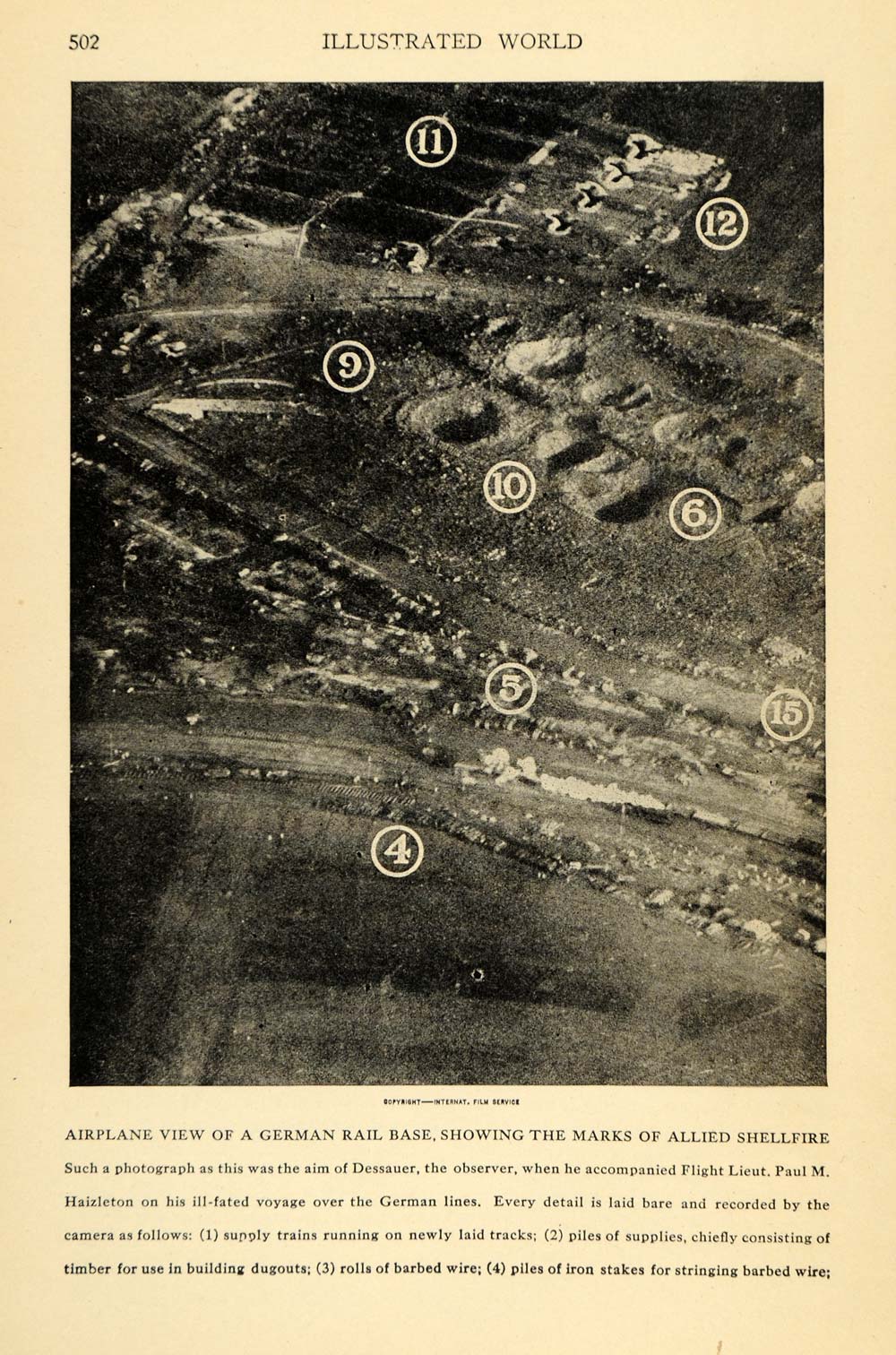 1918 Print German Rail Aerial Shell Dessauer Wartime - ORIGINAL HISTORIC ILW2