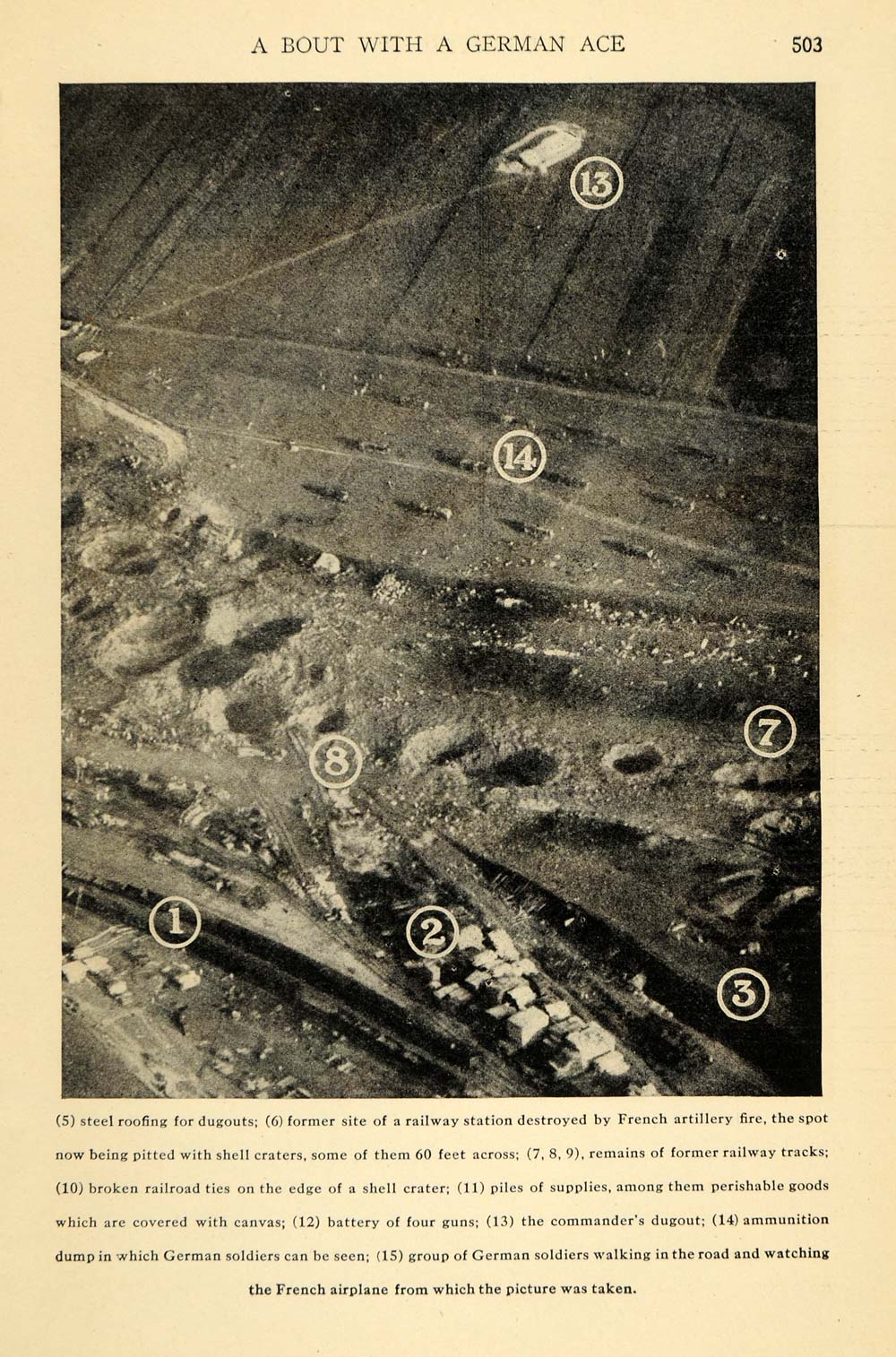 1918 Print German Rail Aerial Shell Dessauer Wartime - ORIGINAL HISTORIC ILW2