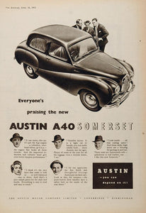 1952 Ad Vintage Austin A40 Somerset Sedan British Car - ORIGINAL ADVERTISING