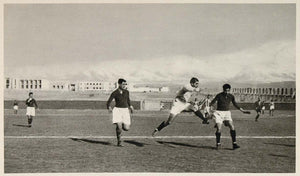 1937 Mohammad Reza Crown Prince Football Soccer Iran - ORIGINAL PHOTOGRAVURE IR1