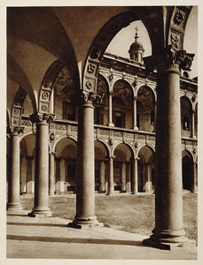 1925 Courtyard Hospital Ospedale Milano Milan Italy - ORIGINAL ITALY