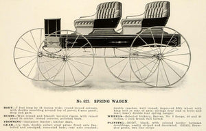 1912 Ad Antique Spring Wagon No. 623 Farm Equipment Transportation Luthy LAC2