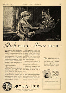 1931 Ad Aetna Life Insurance Co. Hartford CT Father Son - ORIGINAL LD1