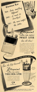 1949 Ad Ritepoint Pocket Lighter Cigarettes Smoking - ORIGINAL ADVERTISING LF3