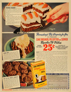 1940 Ad Dromedary Gingerbread Mix Cake Breaker Server - ORIGINAL ADVERTISING LF3