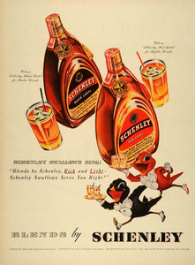 1940 Ad Black Red Label Schenley Distillers Whiskey - ORIGINAL ADVERTISING LF3