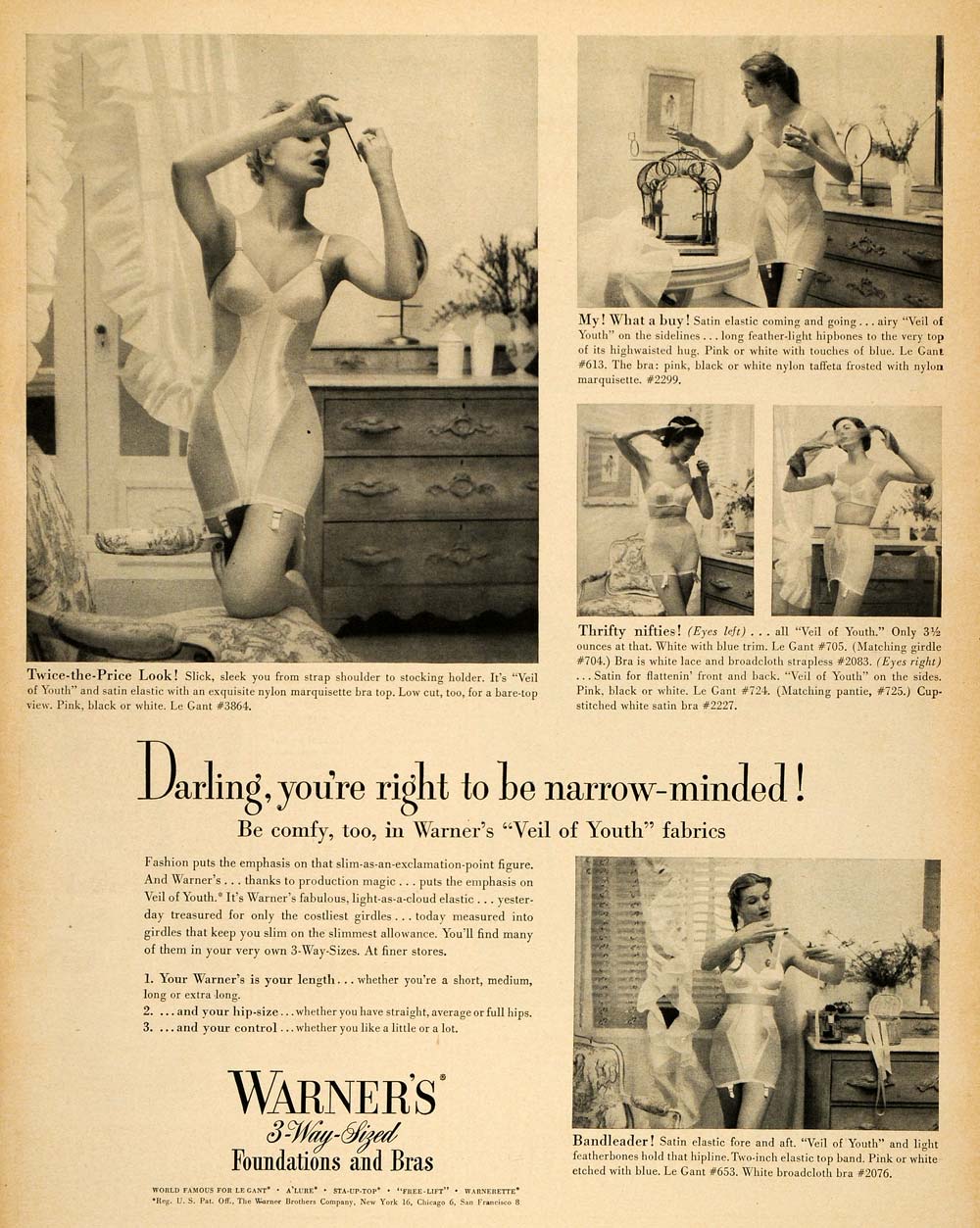 Warner's Bra Brazier Vintage Original Print Ad