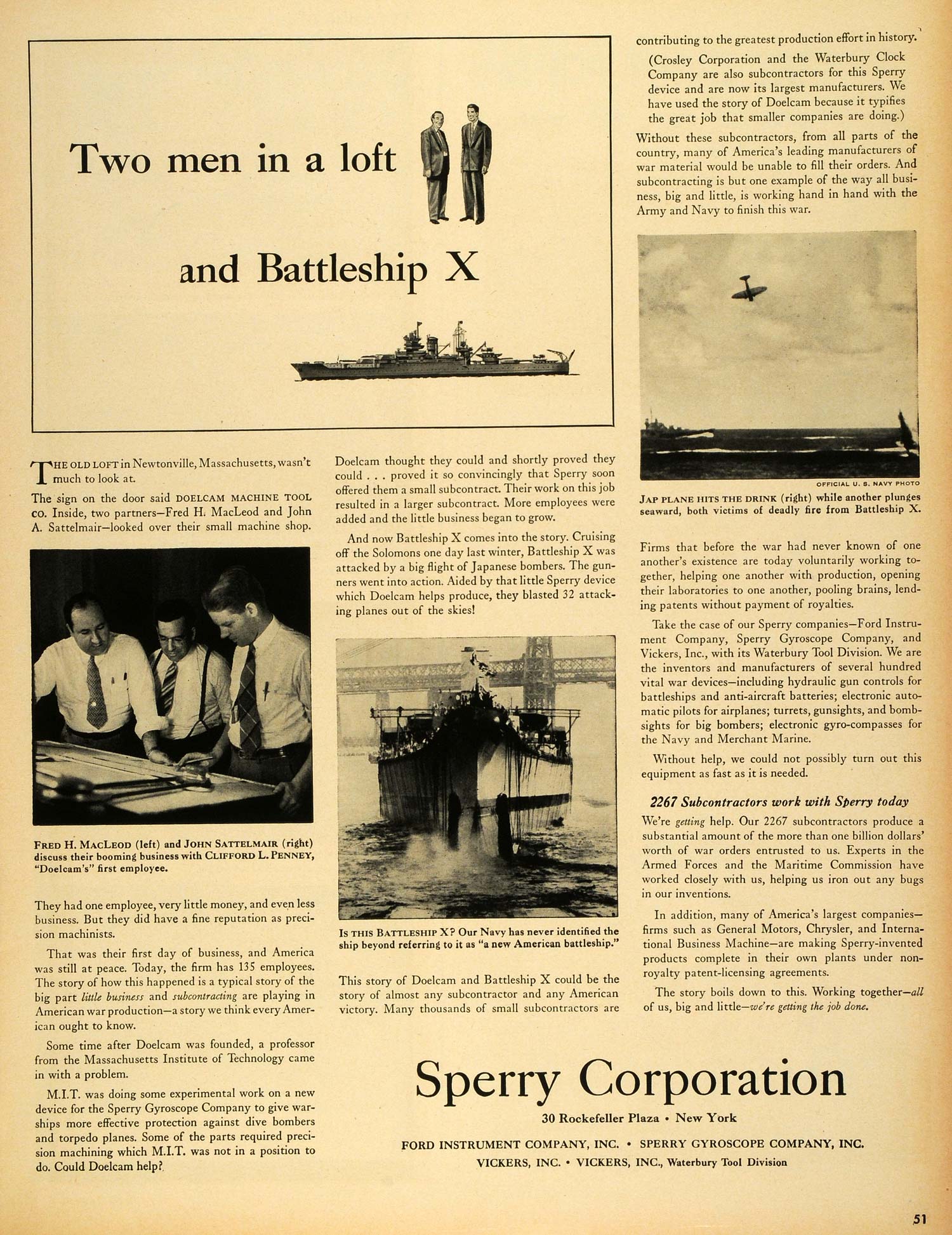 Sperry corporation deals