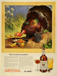 1943 Ad Hiram Walker & Sons Inc Imperial Whiskey Alcohol Bottle Turkey LF4