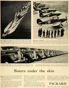 1941 Ad WWII Packard Cars War Production Efforts Air Force Navy Airplane LF5