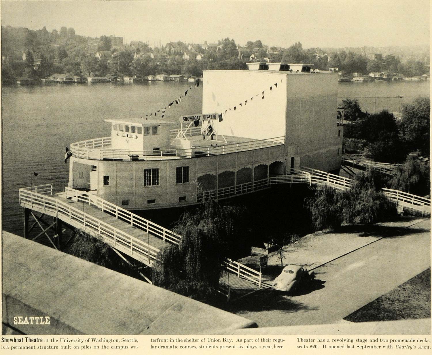 1939 Print University Washington Seattle Showboat Theater Union Bay LF5
