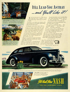 1939 Ad Vintage Nash Kelvinator Sedan Convertible Car Specifications Detroit LF5