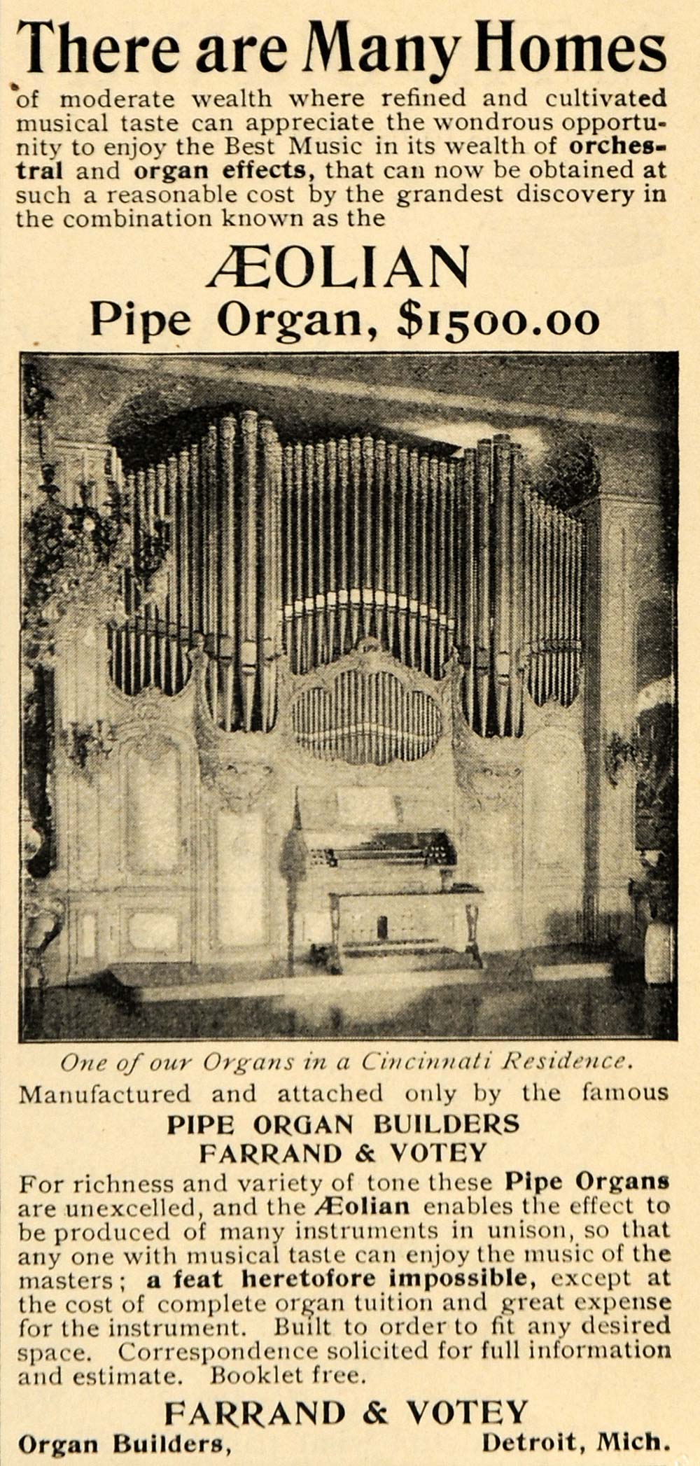 Aeolian deals pipe organ