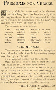 1892 Ad Procter & Gamble Co. Ivory Soap Bath Products - ORIGINAL LHJ4