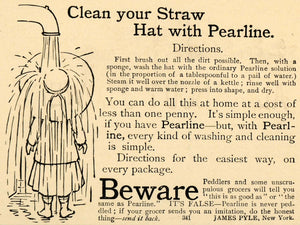 1892 Ad James Pyles Pearline Soap Washing Products - ORIGINAL ADVERTISING LHJ4