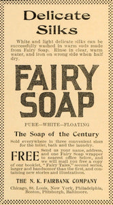 1898 Ad Fairy Soap Delicate Silk Laundry N. K. Fairbank - ORIGINAL LHJ4