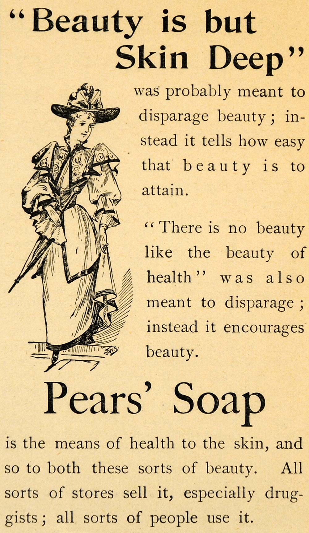 1893 Ad A & F Pears Ltd. Pears Soap Bath Products Dress - ORIGINAL LHJ4