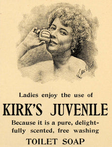 1893 Ad Kirks Juvenile Toilet Soap Bath Products Beauty - ORIGINAL LHJ4