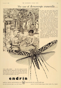 1956 Ad Shell Endrin Cacao Pod Borer Moth Insect Java - ORIGINAL ADVERTISING LN1