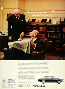 1965 Ad Humbler Imperial British Car Saloon Automobile - ORIGINAL LN1