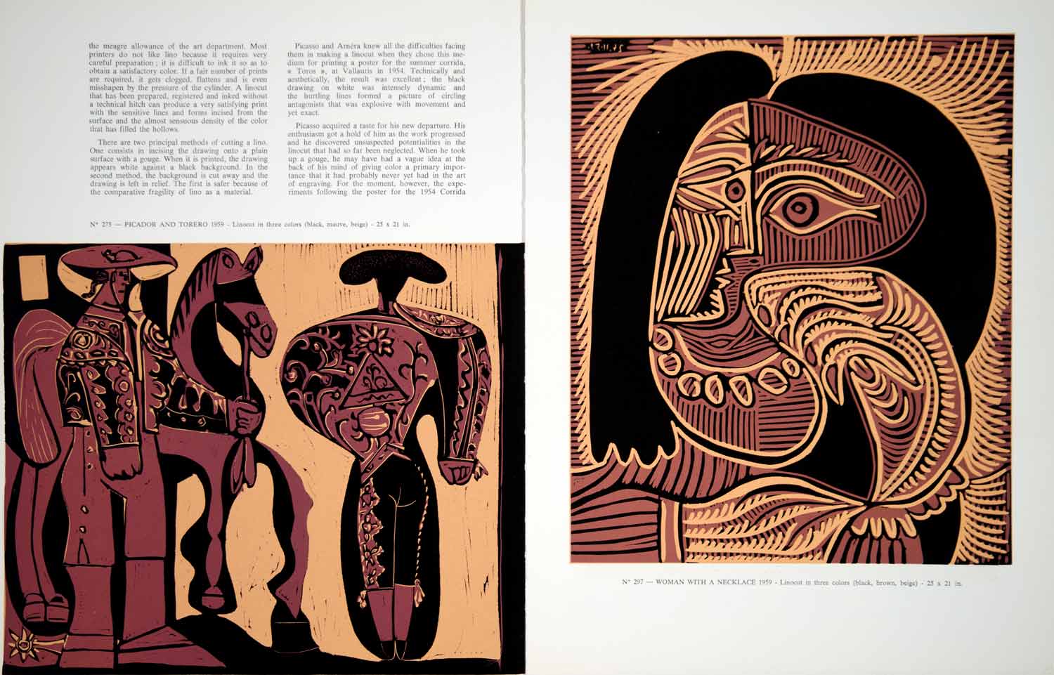 1971 Lithographs Picasso Linocuts Nudes Dejeuner sur l'Herbe Picador Torero Art