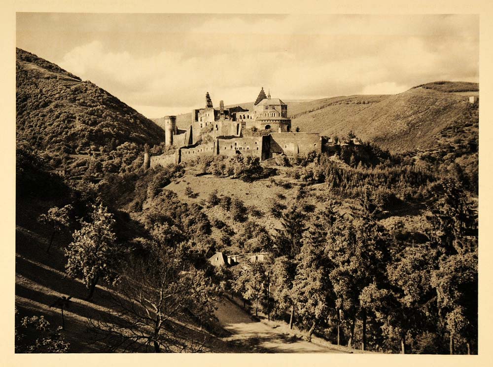 1932 Chateau Vianden Castle Luxembourg Landscape NICE - ORIGINAL LUX2