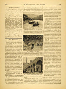 1891 Article Kyoto Canal Japan Lake Biwa Tunnel Aqueduct River Kamagawa MAB1