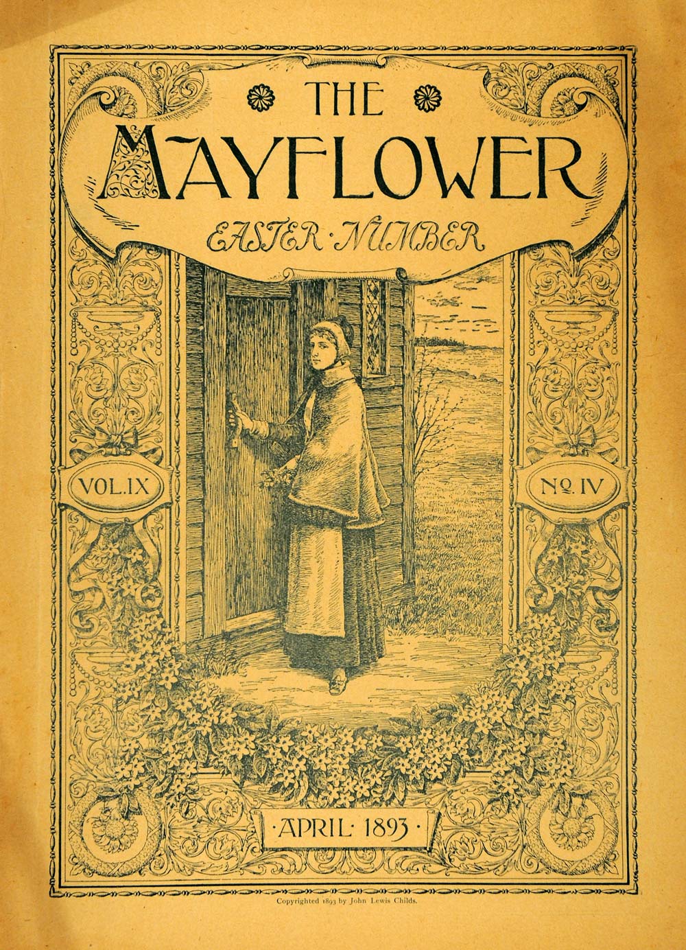 1893 Cover Easter Issue Flower Garden Floral Park Cape - ORIGINAL MAY1