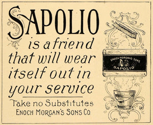 1898 Ad Sapolio Enoch Morgan Soap Beauty Hygiene Health - ORIGINAL MCC1