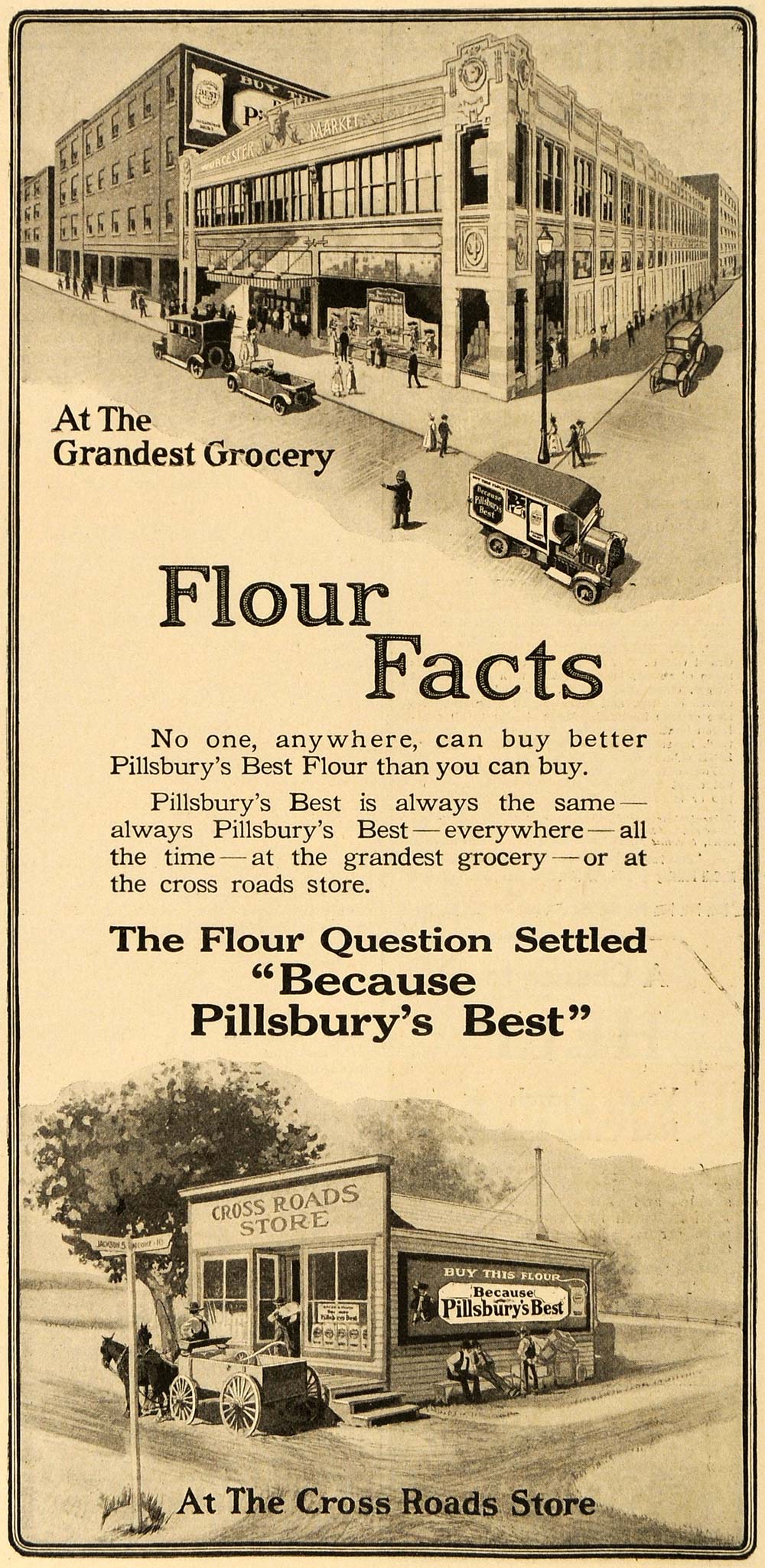 1917 Ad Pillsbury Flour Mills Best Flour Grocery Store - ORIGINAL MCC3