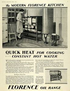 1928 Ad Florence Oil Range Kerosene Pressure Stove Cook - ORIGINAL MCC4