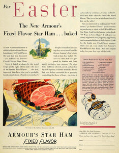 1931 Ad Armour's Star Ham Fixed Flavor Easter Recipe - ORIGINAL ADVERTISING MCC4