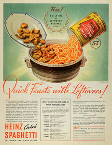 1936 Ad Heinz 57 Cooked Spaghetti Tomato Sauce Cheese - ORIGINAL MCC4