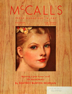 1935 Cover McCall's Pretty Woman Portrait Neysa McMein - ORIGINAL MCC5