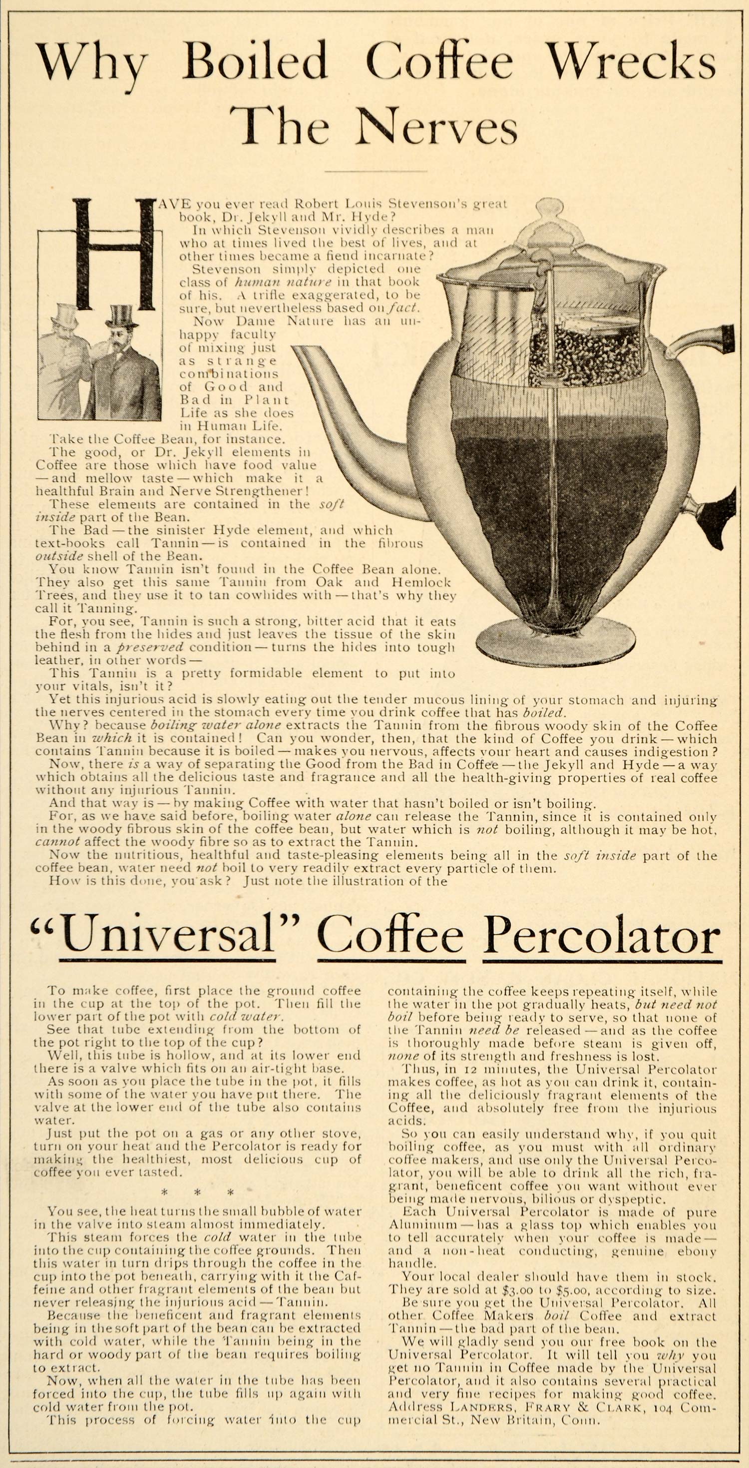 1905 Ad Lander Frary Clark Universal Coffee Percolator - ORIGINAL MIX9