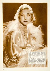 1932 Rotogravure Portrait Una Merkel Private Lives Actress Movie Film MMM1