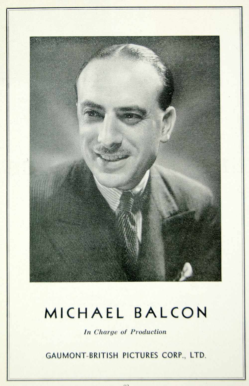 1936 Ad Michael Elias Balcon Film Producer Movie Gaumont-British Pictures MOVIE3