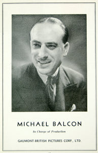 1936 Ad Michael Elias Balcon Film Producer Movie Gaumont-British Pictures MOVIE3