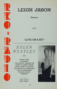 1936 Ad Helen Westley Actress Leigh Jason Director RKO - ORIGINAL MOVIE