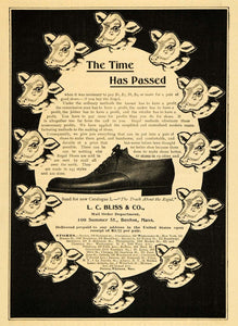 1899 Ad L C Bliss & Company Regal Shoes Leather Men Cow - ORIGINAL MUN1