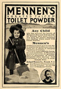 1906 Ad Child Shoveling Mennens Borated Talcum Powder - ORIGINAL MUS1