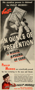 1945 Ad Philip Morris Smoke Tobacco English Blend Ounce - ORIGINAL MX4