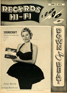 1953 Cover Beat Jenny Barrett Vogue Soundcraft Taping - ORIGINAL MZ1