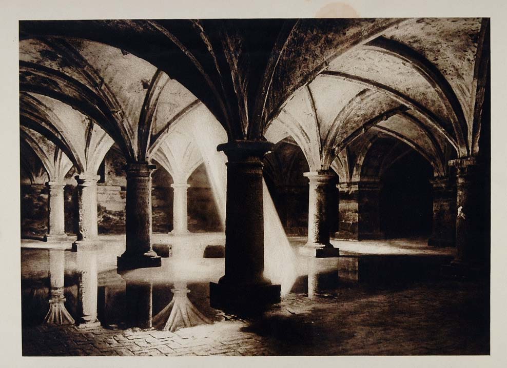 1924 Vaults El Jadida Mazagan Morocco Photogravure - ORIGINAL PHOTOGRAVURE NAF1