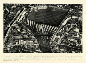 1926 Print London England Waterloo Railway Terminal Station Transit Aerial NGM1