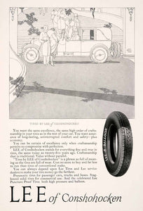 1927 Ad Lee Tires Conshohocken Automobile Car Vehicle Transportation Family NGM3