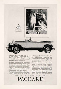 1927 Ad Packard Automobile Collie Child Vehicle Car Transportation Dog NGM3