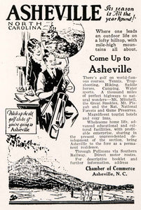 1927 Ad Asheville North Carolina Chamber Commerce Golfing Pullman Trains NGM3