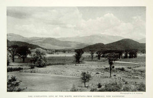 1922 Print White Mountains Intervale New Hampshire Landscape Hills Historic NGM8