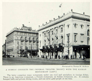 1932 Print Imperial Theater Kaikan Restaurant Tokyo Japan Historical Image NGM9